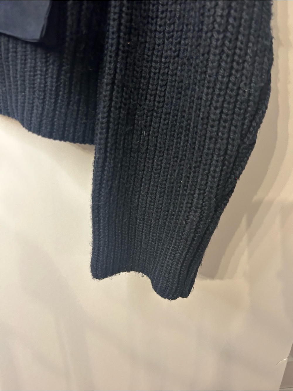 Zara Women’s Navy Blue Chunky Turtleneck Sweater with Large Pockets, Size Large - Picture 6 of 12